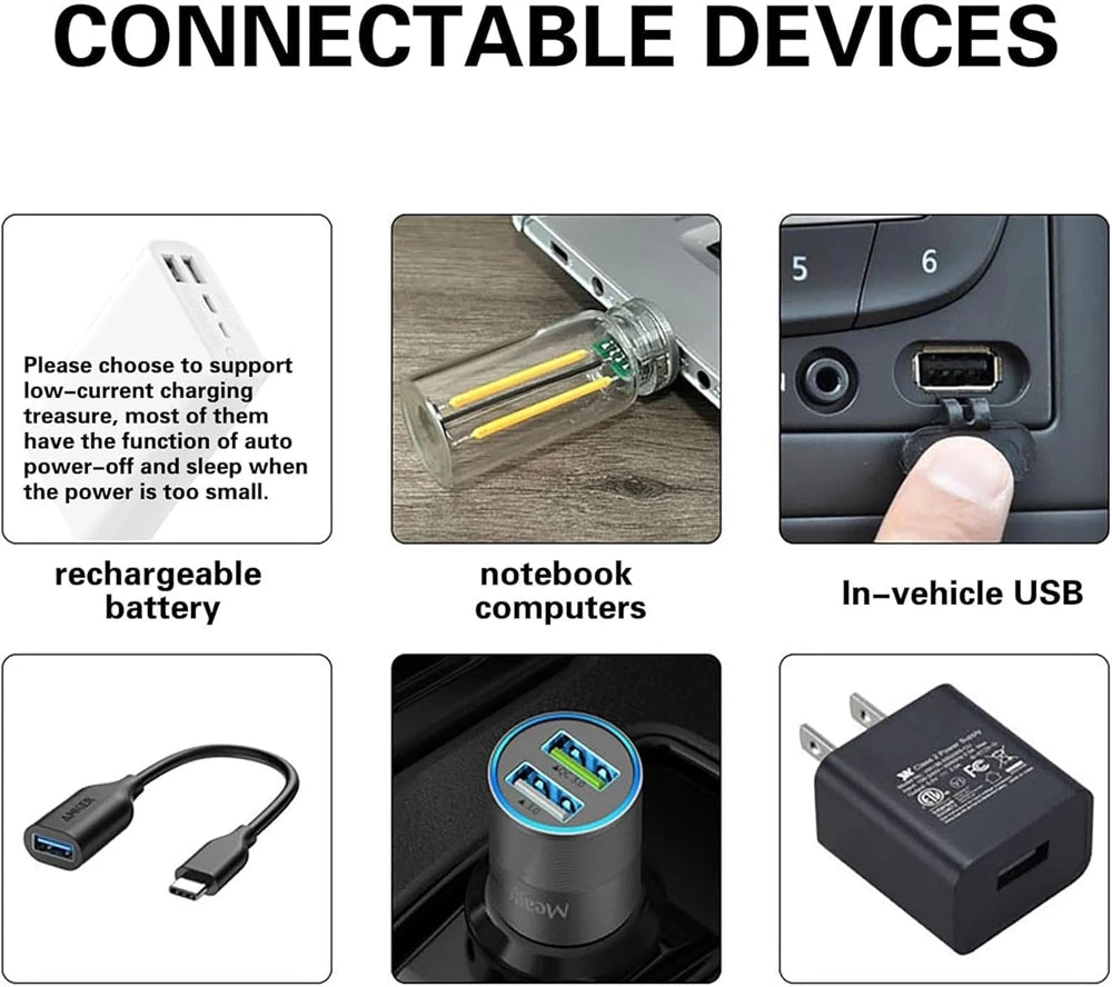 USB Car Lamp Interior Atmosphere Light Retro-Inspired Mood Lamp Glass Bottle Wireless Touch LED Car Interior Lights