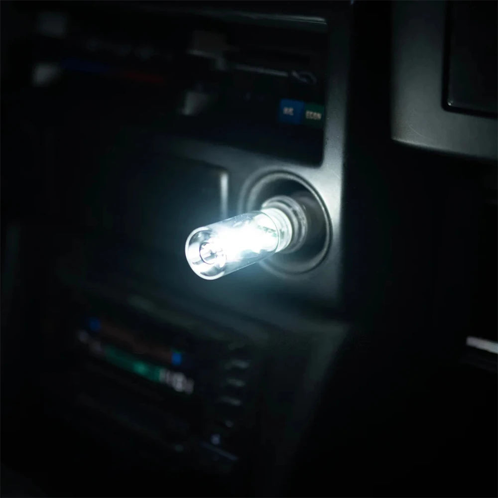 USB Car Lamp Interior Atmosphere Light Retro-Inspired Mood Lamp Glass Bottle Wireless Touch LED Car Interior Lights