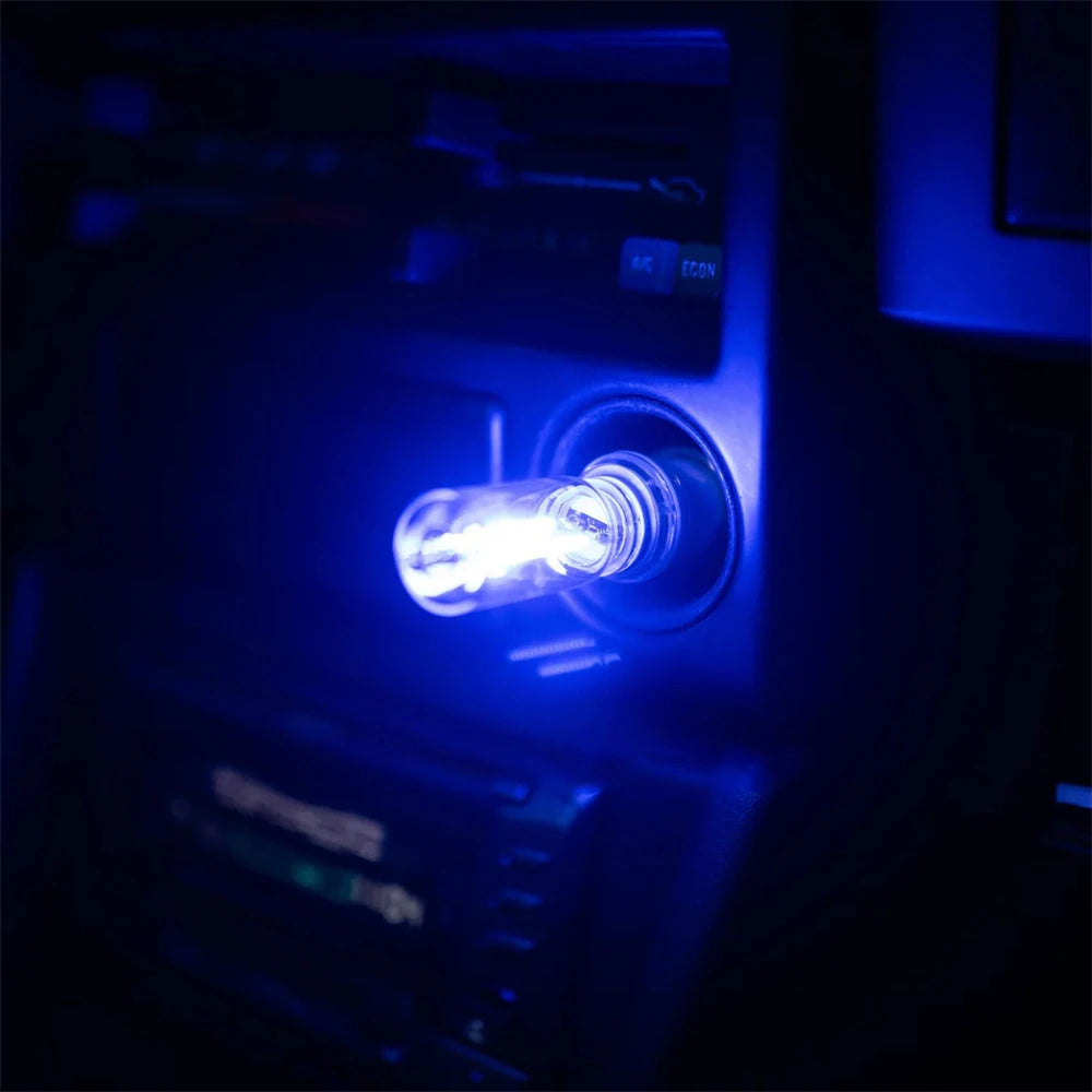 USB Car Lamp Interior Atmosphere Light Retro-Inspired Mood Lamp Glass Bottle Wireless Touch LED Car Interior Lights