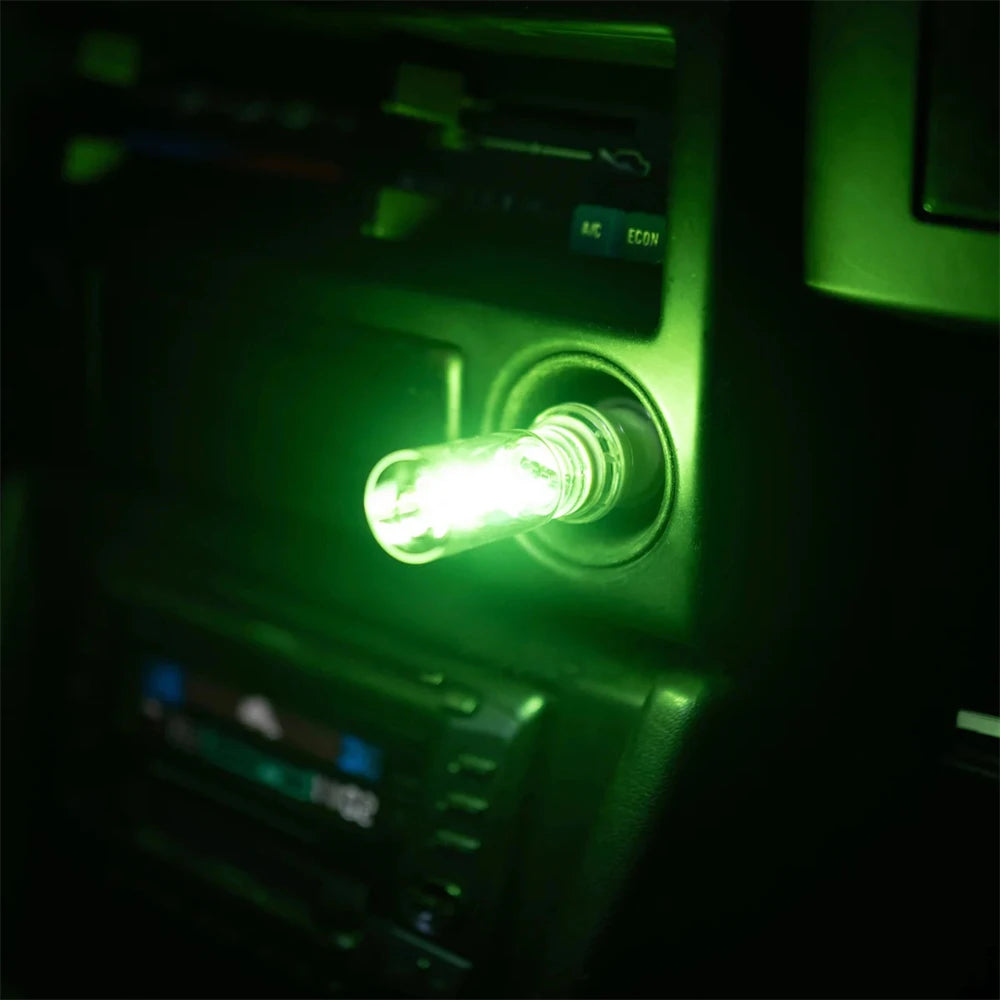 USB Car Lamp Interior Atmosphere Light Retro-Inspired Mood Lamp Glass Bottle Wireless Touch LED Car Interior Lights